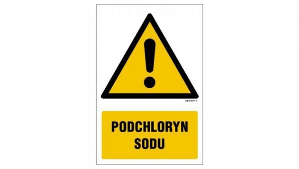 ZNAK - GF054 Podchloryn sodu 15 x 22,5 cm PN - Płyta 1mm