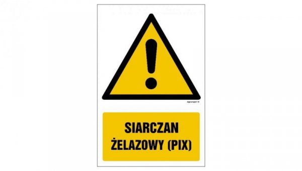 ZNAK - GF055 Siarczan żelazowy (PIX) - arkusz 9 naklejek 5 x 7,5 cm FN - Folia samoprzylepna