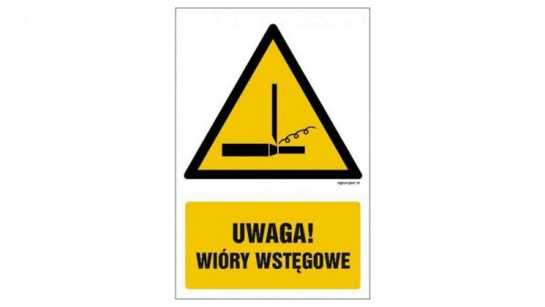 ZNAK - GF067 Uwaga! Wióry wstęgowe 10 x 15 cm KS - Folia podłogowa foto.