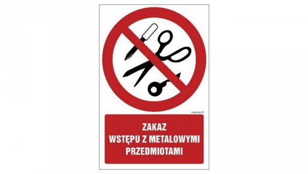 ZNAK - GC070 Zakaz wylewania oleju, rozpuszczalników, substancji żrących itp. 70 x 105 cm TS - Płyta TD foto.