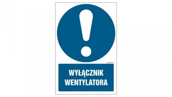 ZNAK - GL029 Wyłącznik wentylatora 10 x 15 cm KN - Folia podłogowa