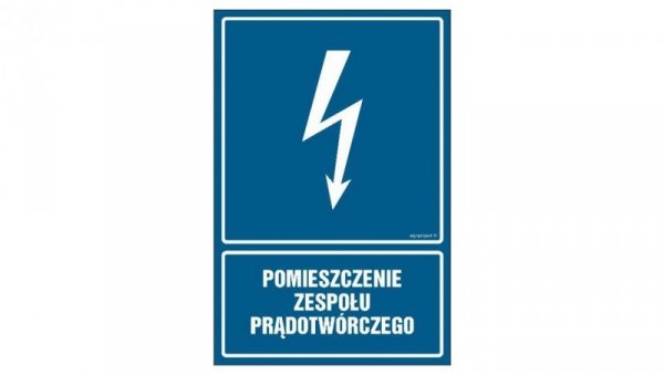ZNAK - HG035 Pomieszczenie zespołu prądotwórczego 20 x 30 cm FN - Folia samoprzylepna