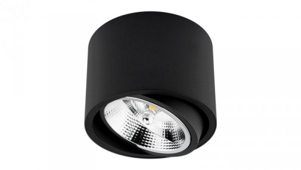 Oprawa Natynkowa Halogenowa SPOT TUBA Ruchoma GU10 AR111 Okrągła Czarna 100mm TELES LUMILED
