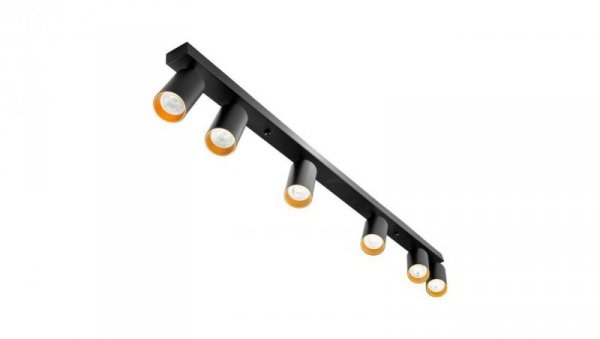 Lampa sufitowa ERIS SPOT Reflektor Oprawa Halogenowa 6xGU10 Czarno-Złota