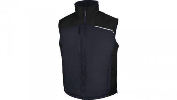 Kamizelka z poliestru pongee powlekanego PVC FIDJI3, kolor: granatowo-czarny, rozmiar: 3XL / FIDJ3MN3X