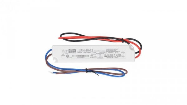 Zasilacz hermetyczny IP67 do oświetlenia LED 12V 1,5A 18W wodoodporny LPH Mean Well
