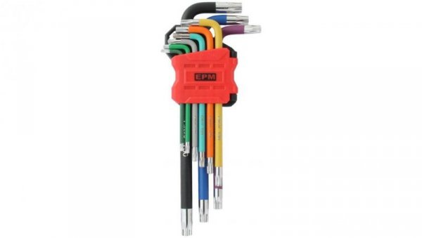 KOMPLET KLUCZY TORX RED LINE 9 SZT.