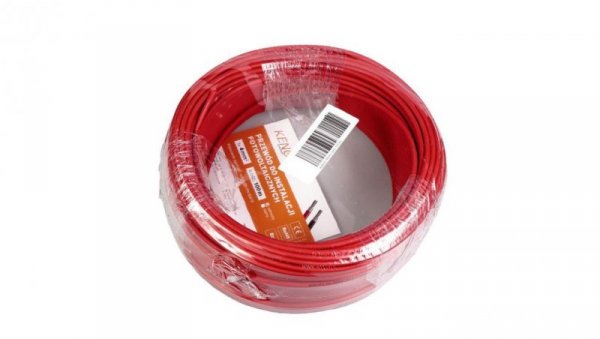 Przewód Keno 4mm2 czerwony opakowanie 100m (KABEL-4MM-RED-100M)
