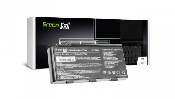 Bateria Green Cell PRO BTY-M6D do Laptopa MSI GT60 GT70 GT660 GT680 GT683 GT780 GT783 GX660 GX680 GX780