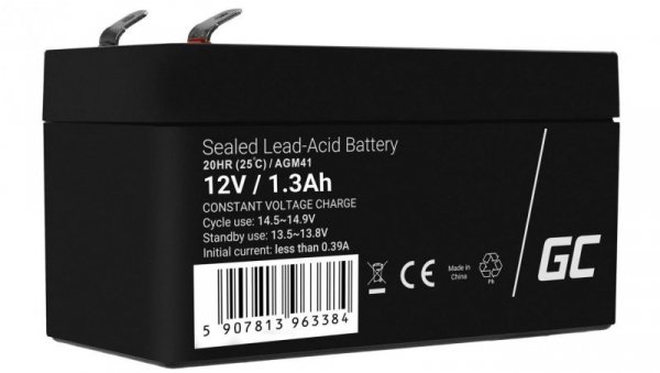 Green Cell AGM VRLA 12V 8Ah bezobsługowy akumulator do systemu alarmowego, kasy fiskalnej, zabawki