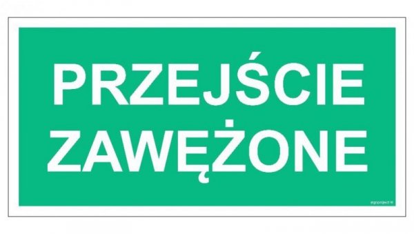 ZNAK - AC038 Przejście zawężone 20 x 10 cm TS - Płyta TD foto.