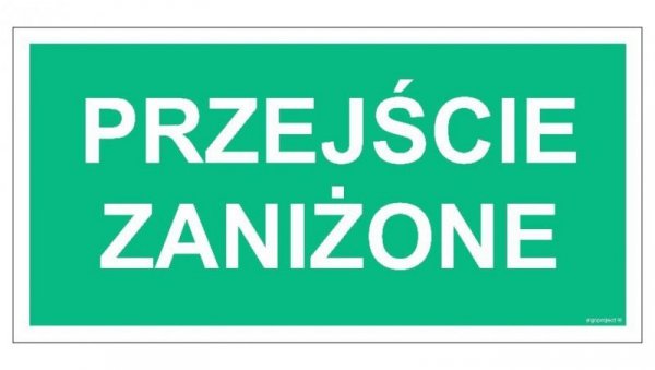 ZNAK - AC039 Przejście zaniżone 60 x 30 cm PS - Płyta 1mm foto.