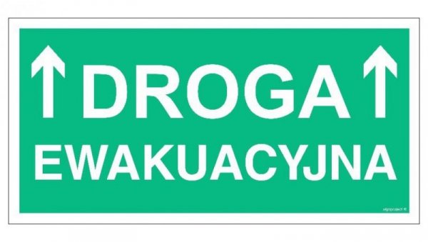 ZNAK - AC050 Wejście awaryjne 100 x 50 cm KS - Folia podłogowa foto.