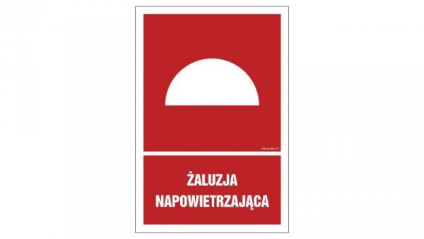 ZNAK - BC065 Żaluzja napowietrzająca 15 x 22,2 cm FN - Folia samoprzylepna