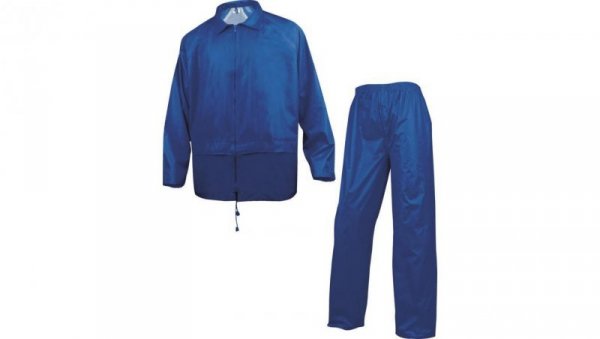 Komplet przeciwdeszczowy bluza + spodnie z poliestru powlekanego PVC kolor niebieski rozmiar XL CORPEN400BRXG