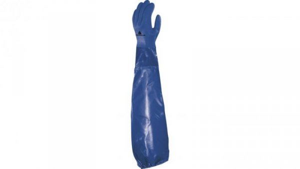 Rekawice chemiczne z PVC całkowicie powlekane na wkładzie z dżerseju dł. 62 cm kolor niebieski rozmiar 10 MAIN VE766BL10