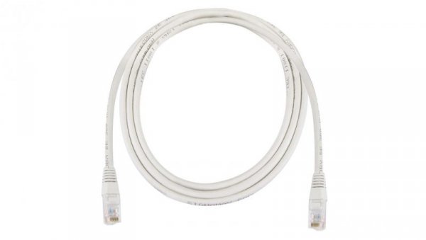Kabel krosowy patchcord U/UTP kat.5e CCA szary 3m S9124