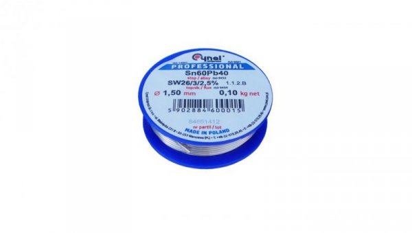 CYNEL UNIPRESS Cyna 1,50mm 100g Sn60Pb40 SW26/3/2.5 spoiwo lutownicze PROFESSIONAL