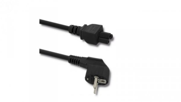 Qoltec Kabel zasilający IEC C5/SCHUKO koniczynka 3x0.75mm² 1.4m