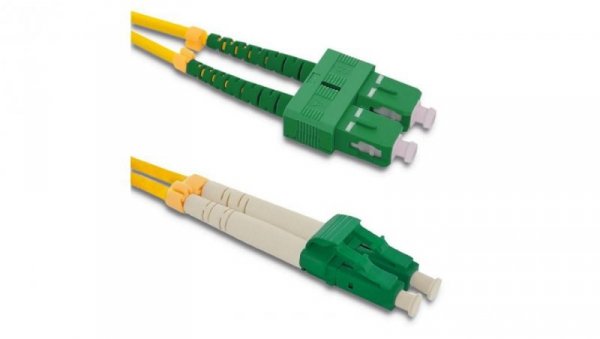 Qoltec Patchcord światłowodowy SC/APC - LC/APC Singlemode 9/125 G652D Duplex 2m