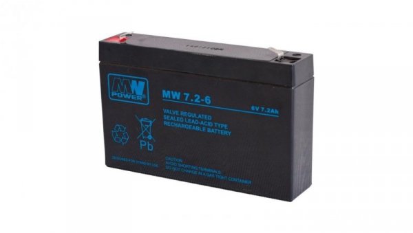 Akumulator AGM 6V 7.2Ah(151x34x94mm) MW 7,2-6