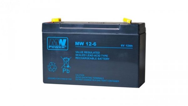 Akumulator AGM 6V 12Ah (151x50x94mm) MW 12-6