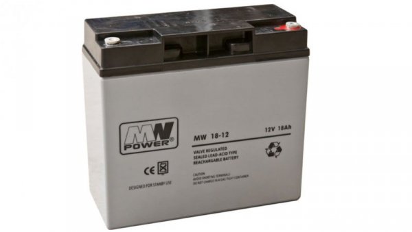 Akumulator AGM 12V 18Ah (181x77x167mm) MW 18-12