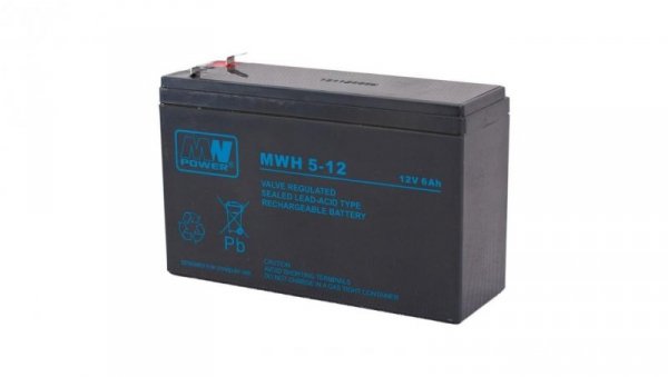 Akumulator AGM 12V 5Ah/200W/10min (151x51x94mm) MWH 5-12 (5Ah)/200W