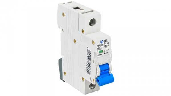 Wyłącznik nadprądowy 1P B 63A 6kA AC LC-Tec EBS9B-1B/63 LCTEC-EBS9B-1B/63