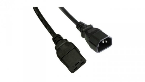 Kabel zasilający przedłużacz serwerowy Akyga AK-UP-02 CU 3x1mm² IEC C19 / IEC C14 1.8 m