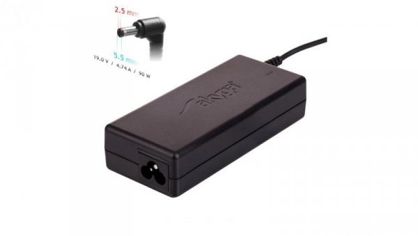 Zasilacz do notebooka Akyga AK-ND-10 19V / 4.74A 90W 5.5 x 2.5 mm ASUS / TOSHIBA / LENOVO 1.2m