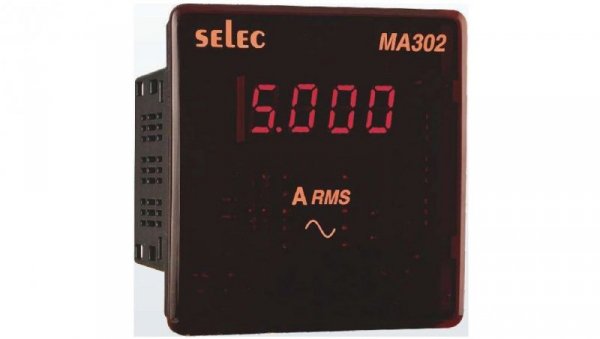 Amperomierz 1-fazowy 0-5A 230V AC MA302-CU