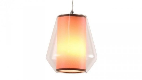 Lampa pendant selene p161040 e27 glass+fabric clear 19x21 44020 PPL024C