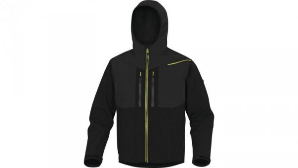 Kurtka Softshell z poliestru i elastanu kolor czarno-żółty rozmiar L HORT2NJGT