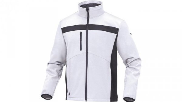 Bluza z Softshell Poliestru i elastanu kolor biało-szary rozmiar M LULE2BCTM