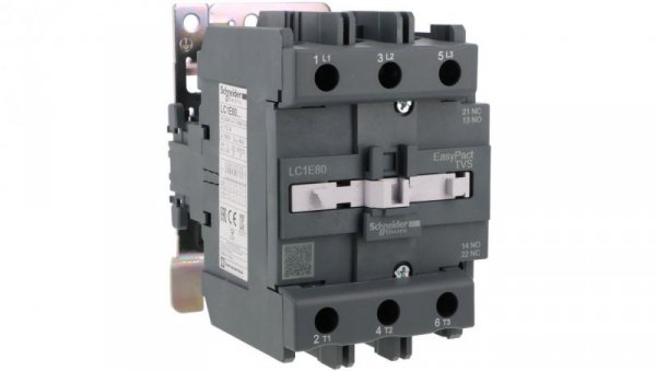 Stycznik mocy Easy TeSys Control AC-3, 80A, 3P (1NO 1NC), cewka 230V AC, 50/60Hz LC1E80P7