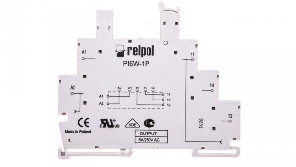 Gniazdo do przekaźników RM699BV i RSR30 6A IP20 PI6W-1P 856389