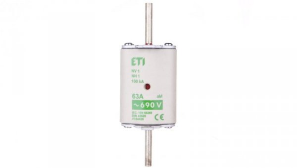 Wkładka bezpiecznikowa NH1 63A aM 690V 004184420