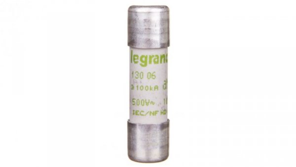Wkładka bezpiecznikowa cylindryczna 10x38mm 6A aM 500V HPC 013006