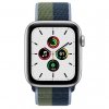 Apple Watch SE 44mm GPS + Cellular Aluminium w kolorze srebrnym z opaską sportową w kolorze błękitnej toni/zielonego mchu