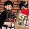 Zestaw Skippi - Hobby Horse Gniady - Derka szary i brąz - Kantar c-zielony