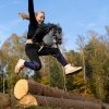 Zestaw Skippi - Hobby Horse szary i dodatkowy kantar - ciemny zielony