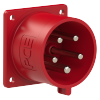 Wtyczka tablicowa (zwrotnica faz) 32A 5P 400V czerwona IP44 8625-6