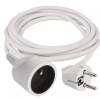 Przedłużacz 1-gniazdo z/u 10m /H05VV-F 3x1/ biały P0110