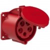 Gniazdo tablicowe 32A 5P 400V /70x70/ czerwone IP44 325-6