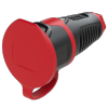 Gniazdo przenośne gumowe z zatyczką 16A 2P+Z 230V IP54 TAURUS2 2411-srw