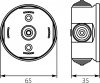 Puszka n/t hermetyczna pusta 65x35mm IP44 biała PO-65B 31.4