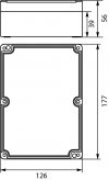 STRONG Puszka hermetyczna n/t 177x126x56mm IP67 PHP-74 szary 62.74