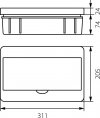 Rozdzielnica modułowa 1x12 podtynkowa IP40 RP-12 FALA 8.3