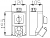 Zestaw instalacyjny z gniazdem 16A 5P RS-Z (0-1) czerwony 6271-00